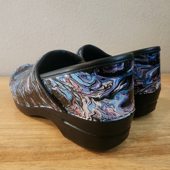 Dansko Professional Abstract Waves Leather Slip On Shoes Clogs Womens 9.5 / 41 - Picture 4 of 12